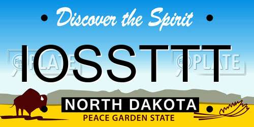 IOSSTTT North Dakota License Plate