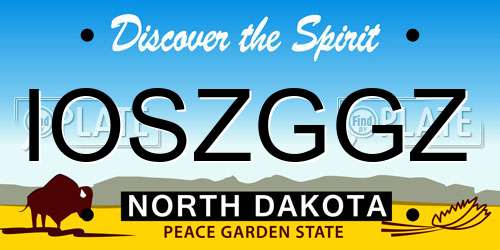 IOSZGGZ North Dakota License Plate