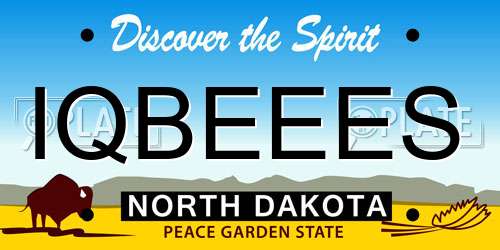 IQBEEES North Dakota License Plate