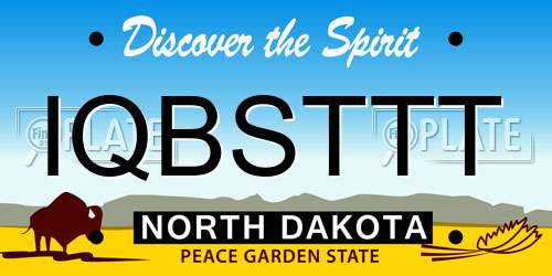 IQBSTTT North Dakota License Plate