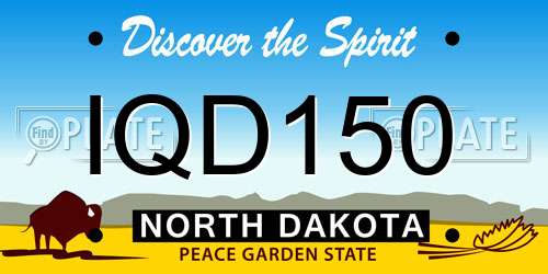 IQD150 North Dakota License Plate