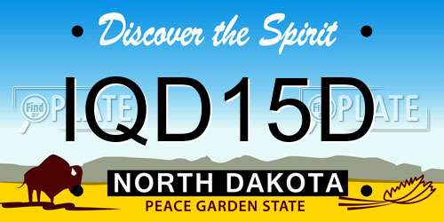 IQD15D North Dakota License Plate