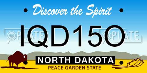 IQD15O North Dakota License Plate