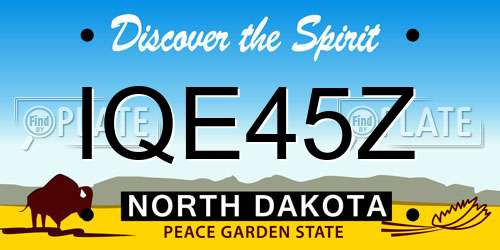 IQE45Z North Dakota License Plate