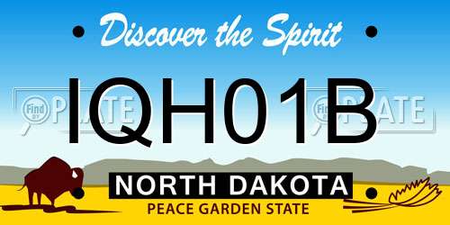 IQH01B North Dakota License Plate