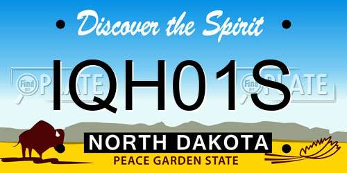 IQH01S North Dakota License Plate