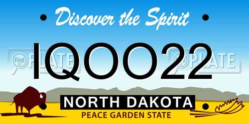 IQOO22 North Dakota License Plate