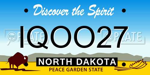 IQOO27 North Dakota License Plate