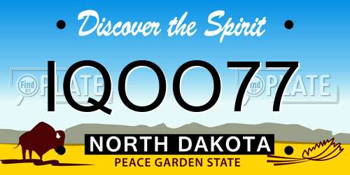 IQOO77 North Dakota License Plate
