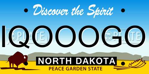 IQOOOGO North Dakota License Plate
