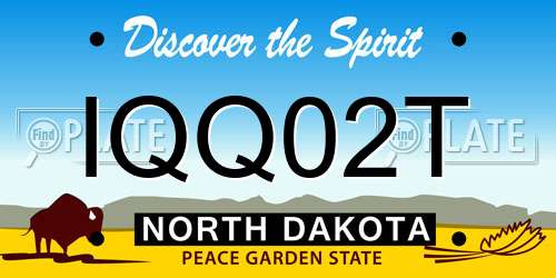 IQQ02T North Dakota License Plate