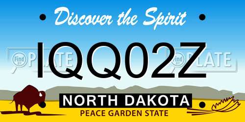 IQQ02Z North Dakota License Plate