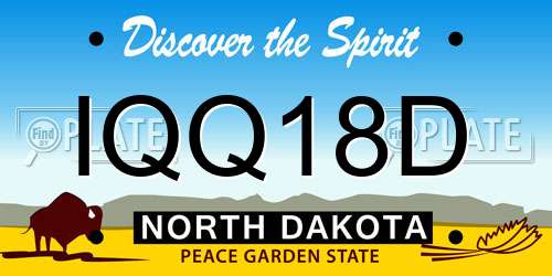 IQQ18D North Dakota License Plate