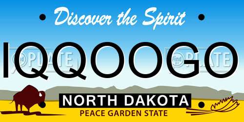 IQQOOGO North Dakota License Plate