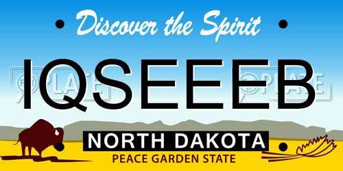 IQSEEEB North Dakota License Plate