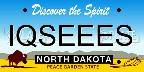 IQSEEES North Dakota License Plate