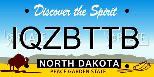 IQZBTTB North Dakota License Plate