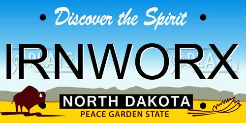 IRNWORX North Dakota License Plate