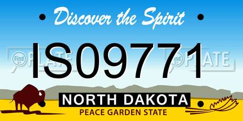 IS09771 North Dakota License Plate
