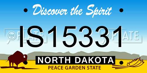 IS15331 North Dakota License Plate
