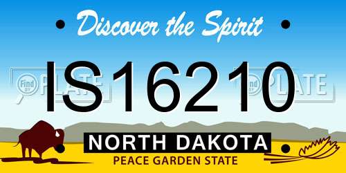 IS16210 North Dakota License Plate