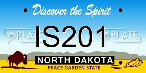 IS201 North Dakota License Plate