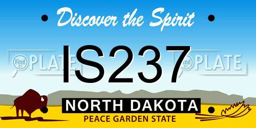 IS237 North Dakota License Plate