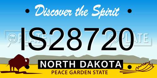 IS28720 North Dakota License Plate