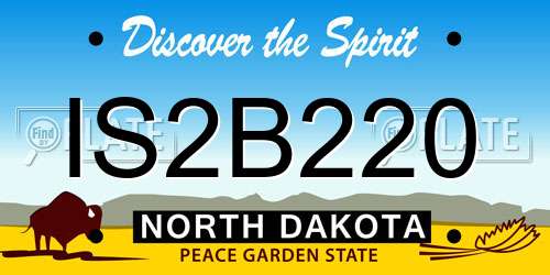 IS2B220 North Dakota License Plate