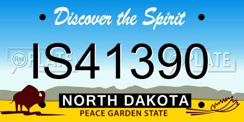 IS41390 North Dakota License Plate