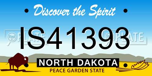 IS41393 North Dakota License Plate