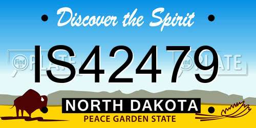 IS42479 North Dakota License Plate
