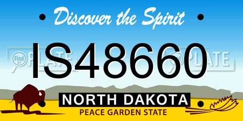 IS48660 North Dakota License Plate