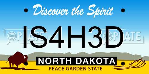 IS4H3D North Dakota License Plate