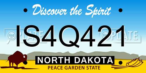 IS4Q421 North Dakota License Plate