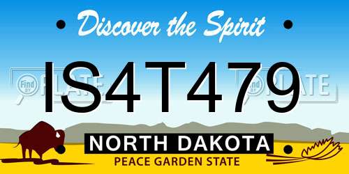 IS4T479 North Dakota License Plate