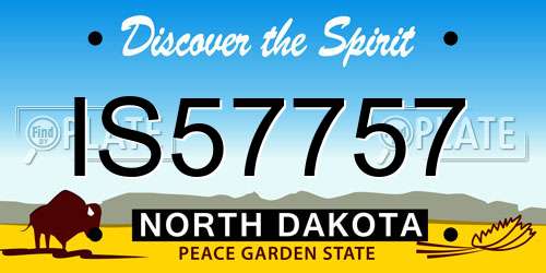 IS57757 North Dakota License Plate