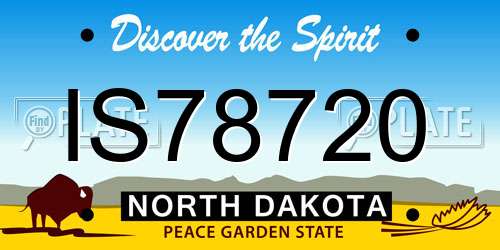 IS78720 North Dakota License Plate