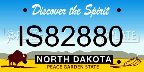 IS82880 North Dakota License Plate