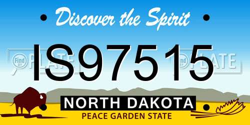 IS97515 North Dakota License Plate