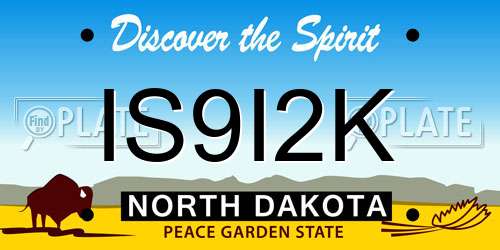 IS9I2K North Dakota License Plate