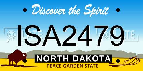ISA2479 North Dakota License Plate