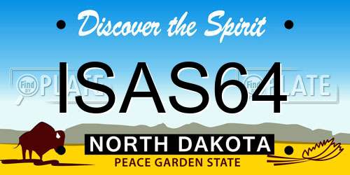 ISAS64 North Dakota License Plate
