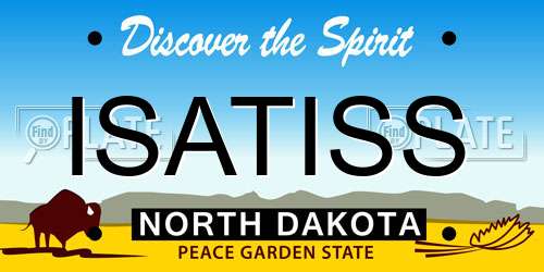 ISATISS North Dakota License Plate