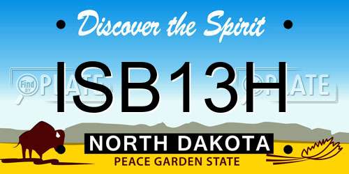 ISB13H North Dakota License Plate