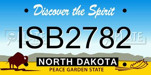 ISB2782 North Dakota License Plate
