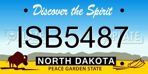 ISB5487 North Dakota License Plate