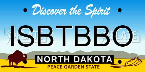 ISBTBBO North Dakota License Plate