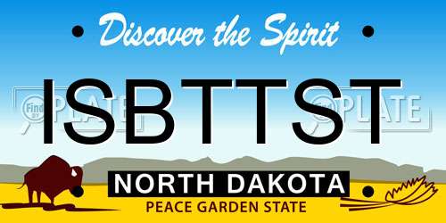 ISBTTST North Dakota License Plate