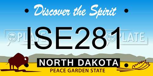 ISE281 North Dakota License Plate